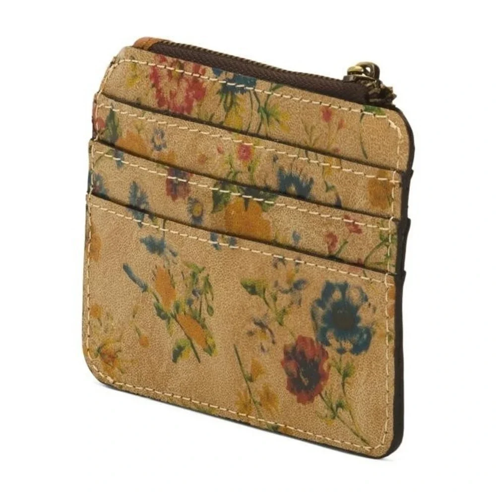 PATRICIA NASH Cassis Leather ID Credit Card Case Prairie Rose Wallet - Picture 2 of 3